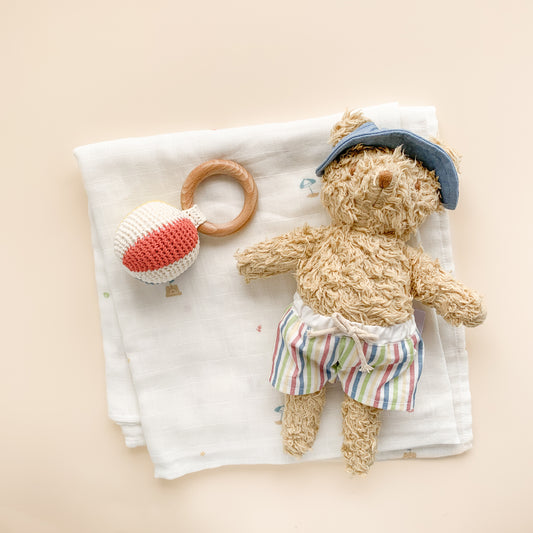 Eddie Bear Beach Plush Toy