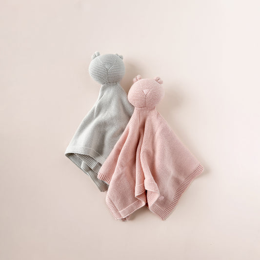 Organic Cotton Bear Lovey - Blush