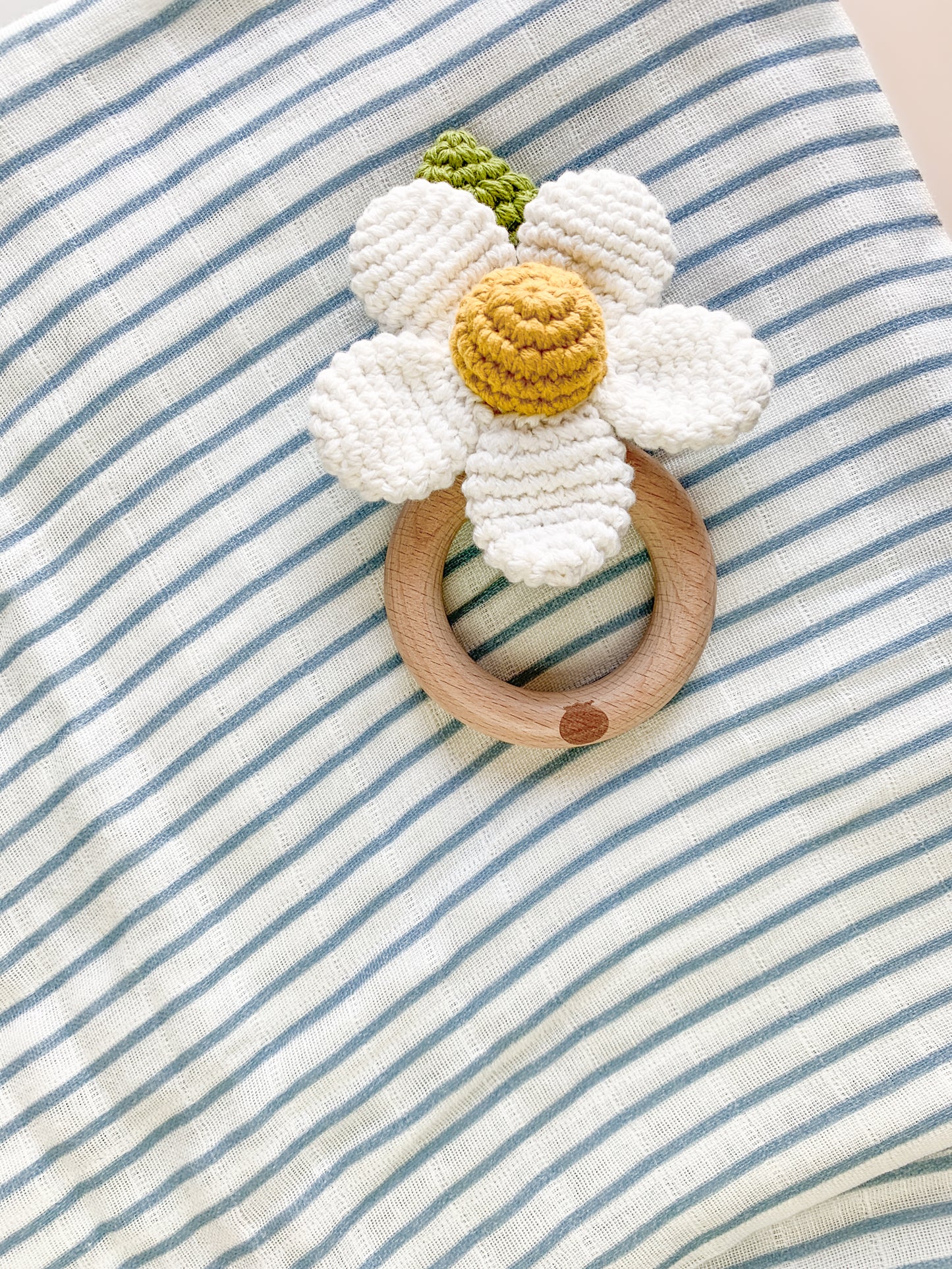 Organic Muslin Swaddle, Blue Stripe