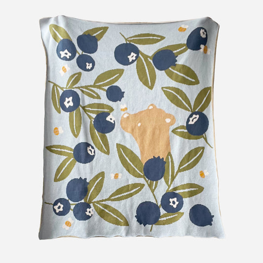 Blueberry Bear Bee Blanket | Organic Cotton