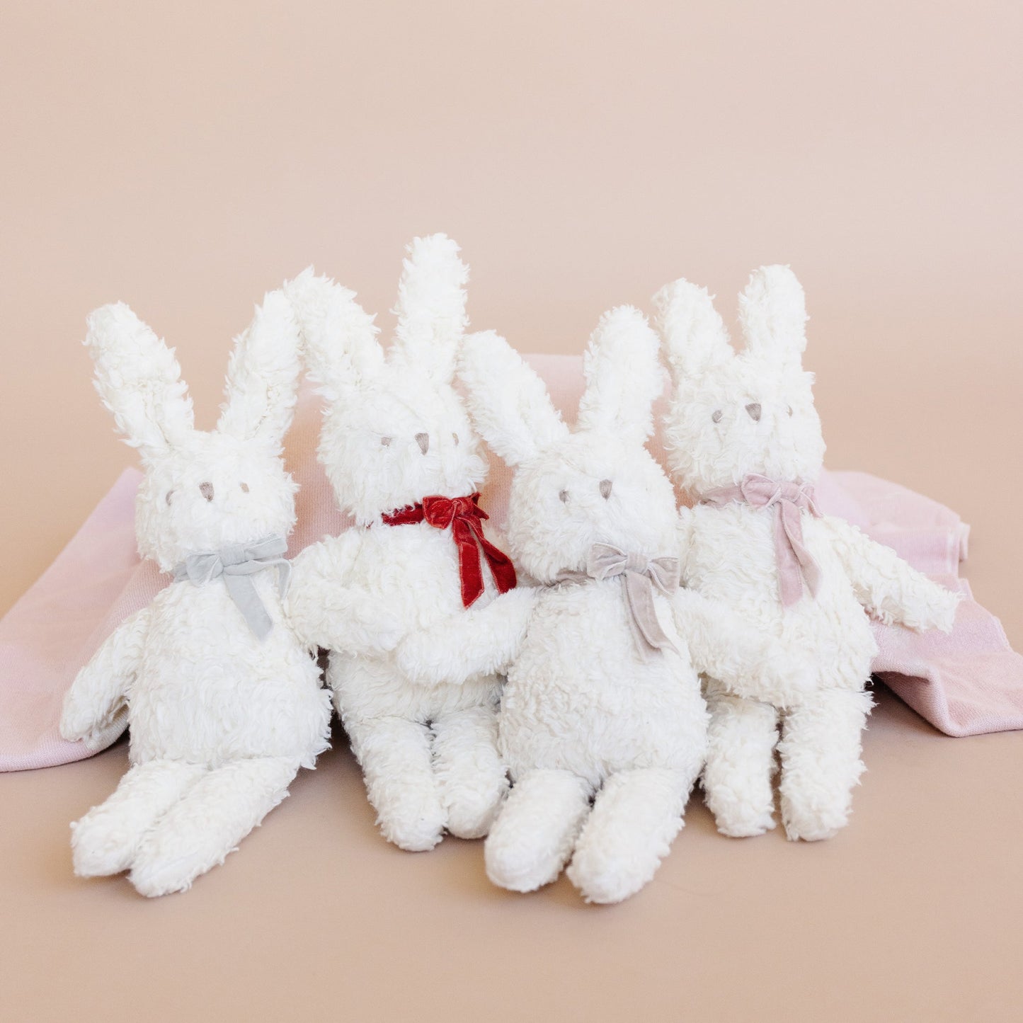 Pastel Bunny Blanket and Plush Toy Taupe Gift Set