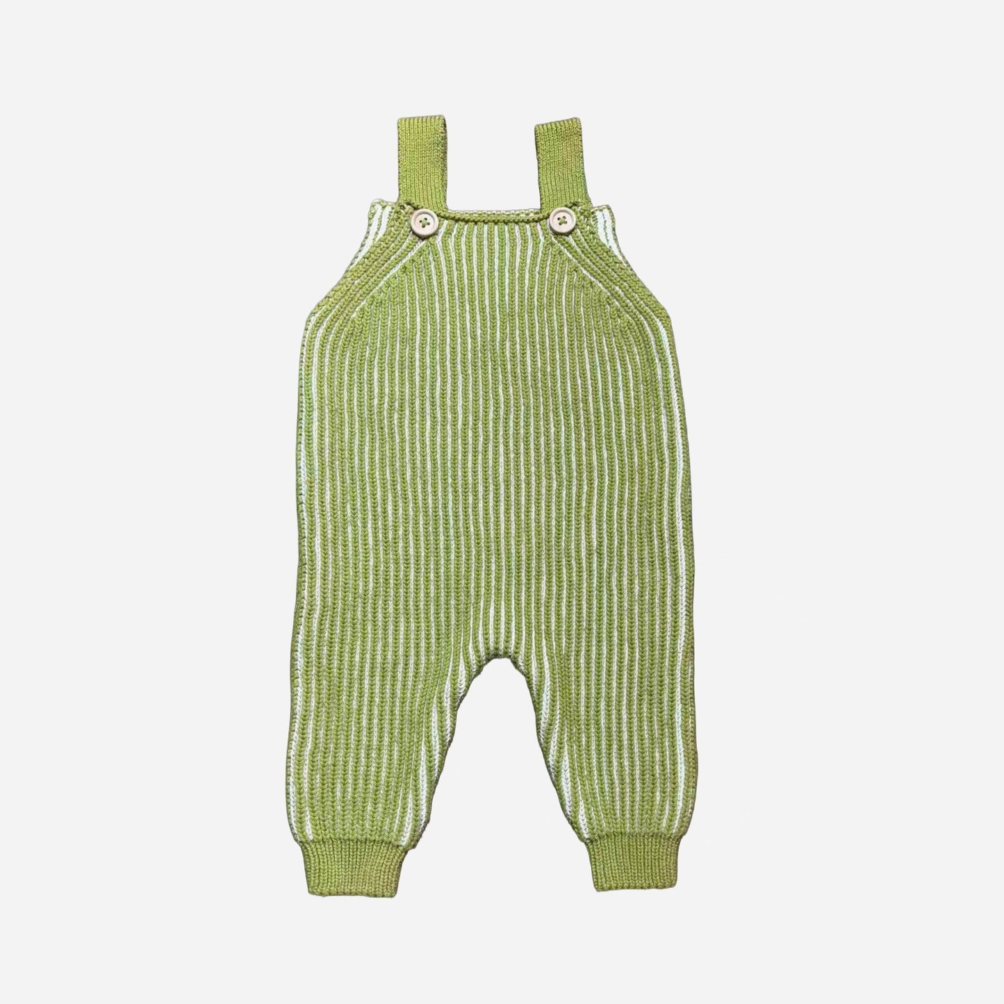 Cotton Brioche Overalls, Green