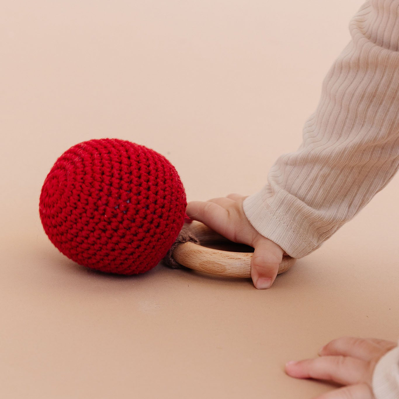 Cotton Crochet Apple Rattle Teether