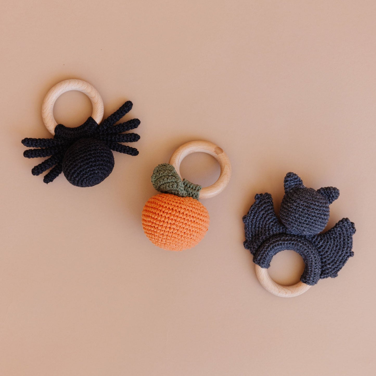 Cotton Crochet Bat Rattle Teether