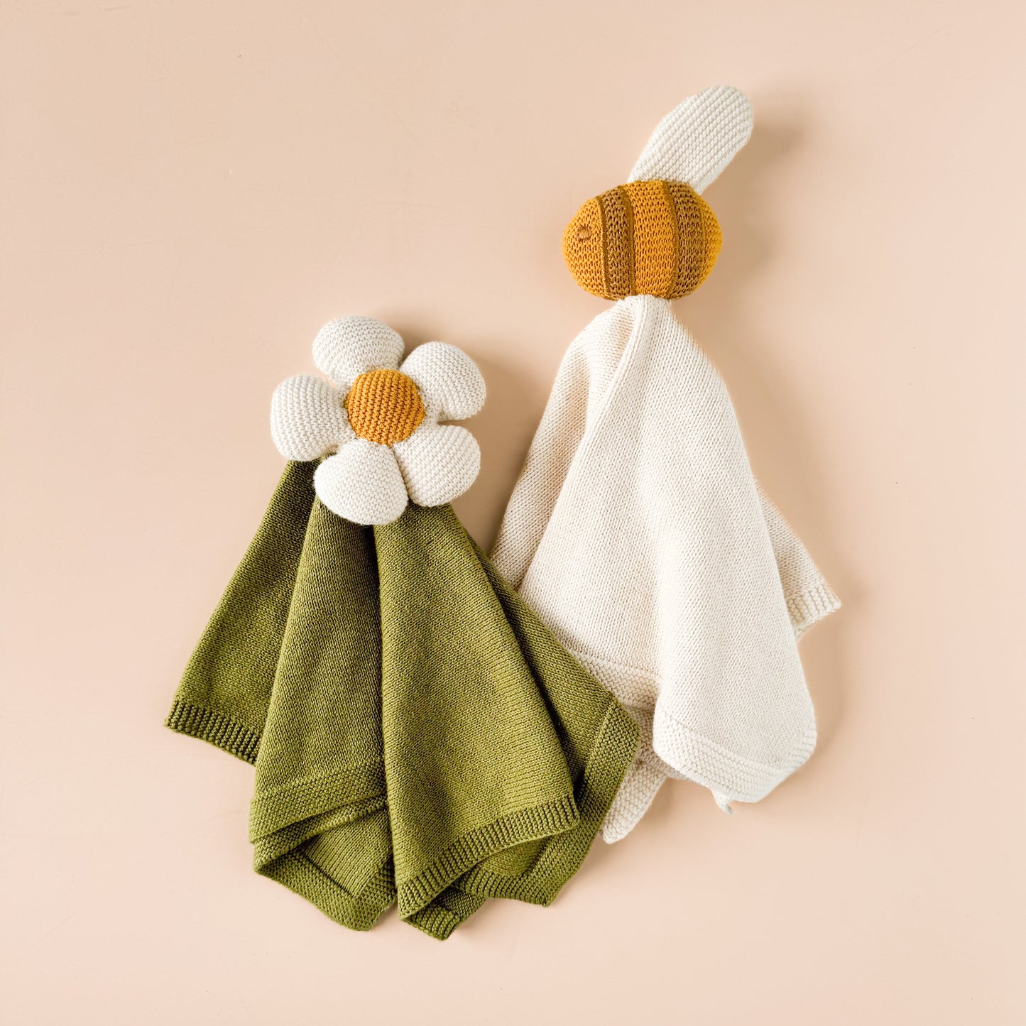 Green Stripe Swaddle and Lovey Set, Flower
