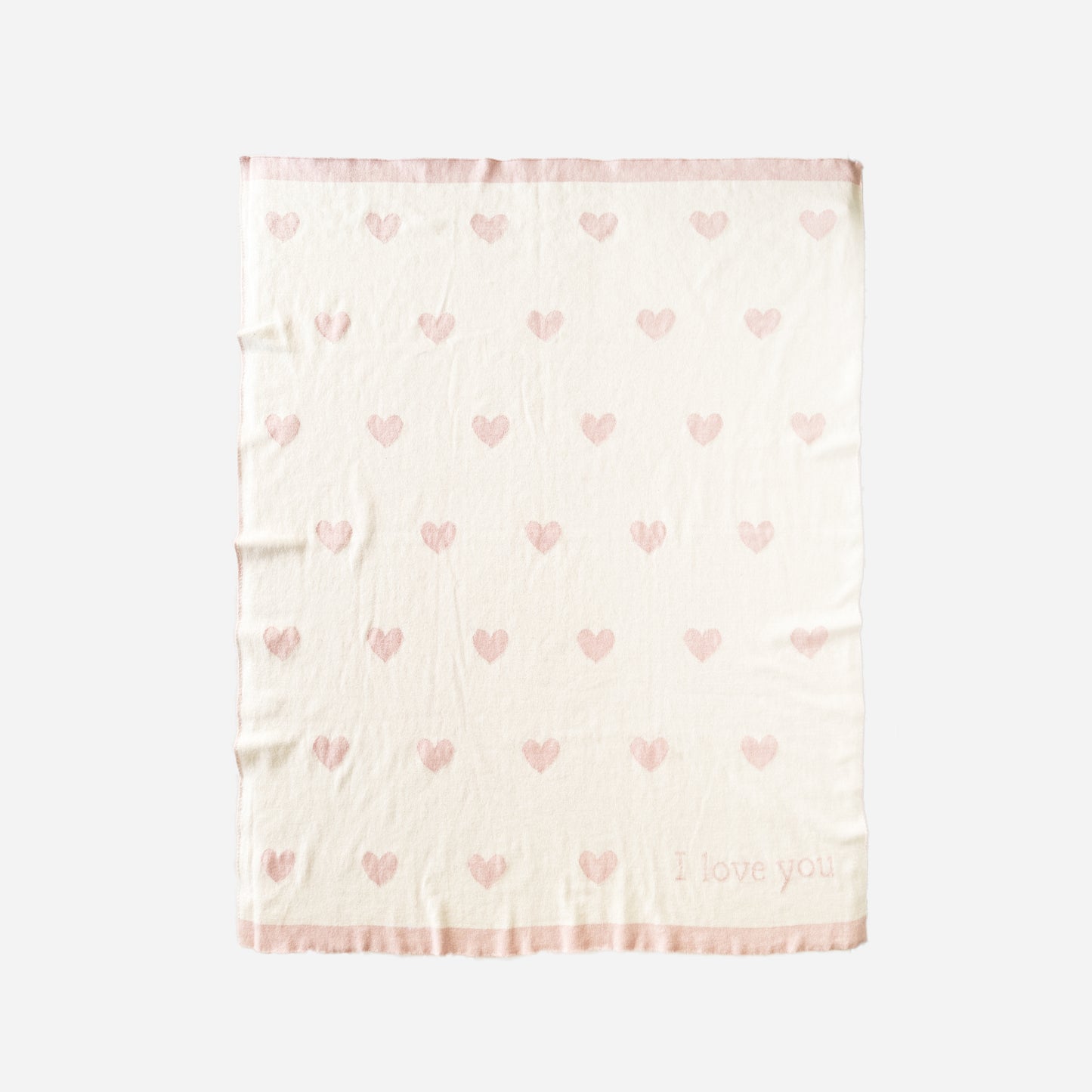 Heart I Love You Baby Blanket | Organic Cotton