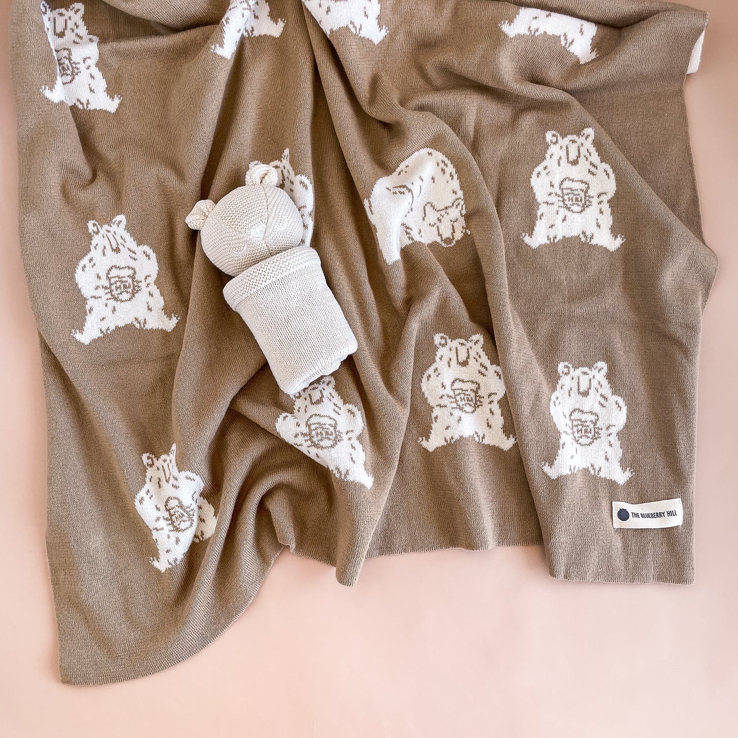 Honey Bear Blanket & Lovey Baby Gift Set | Organic Cotton