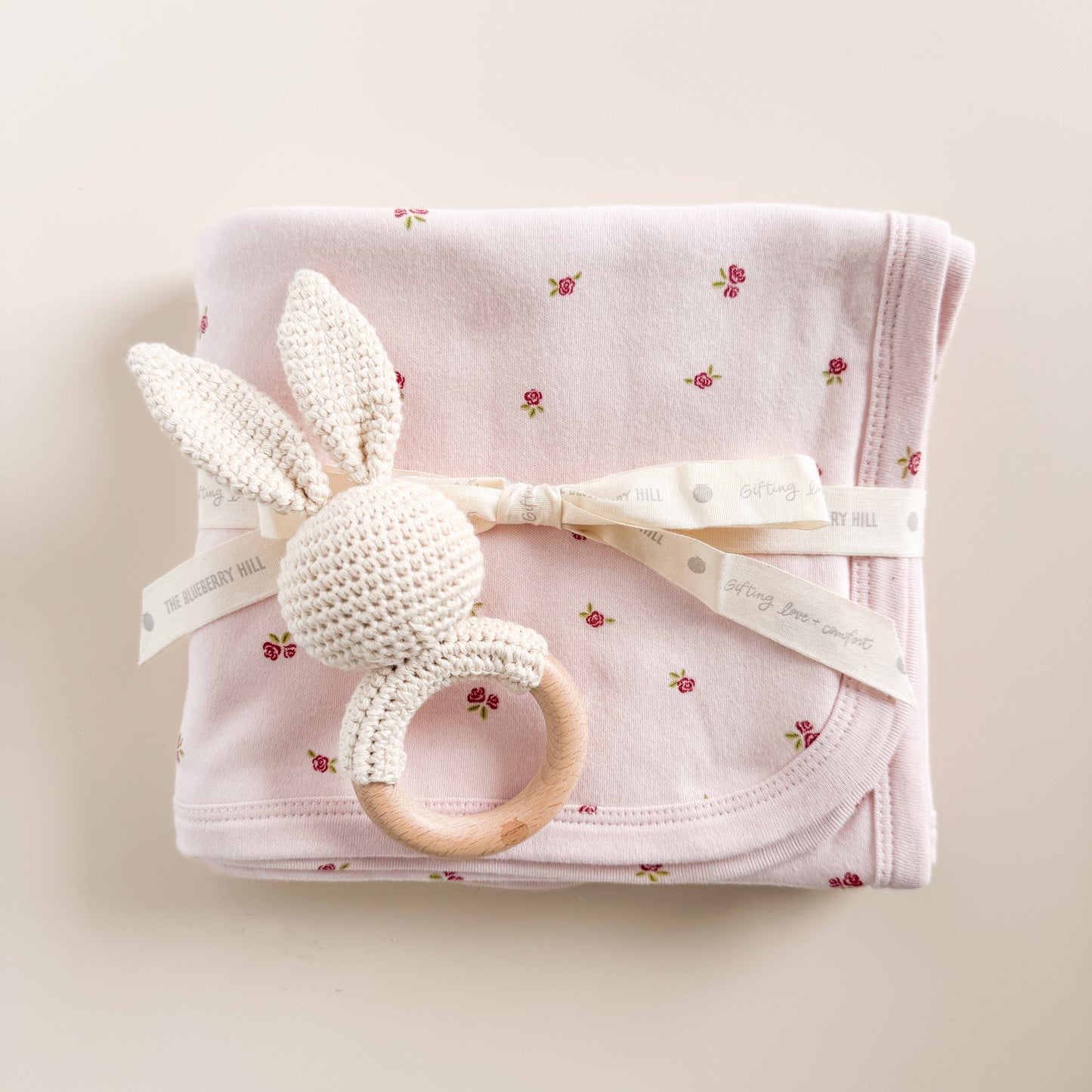 PREORDER Layette Swaddle Blanket, Rose