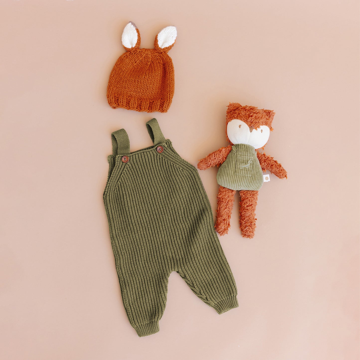 Cotton Brioche Overalls, Moss