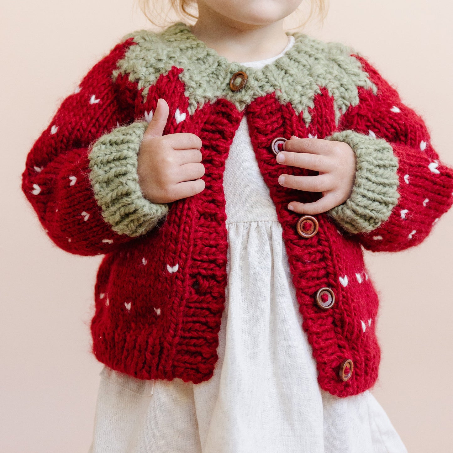 PREORDER Strawberry Cardigan, Red