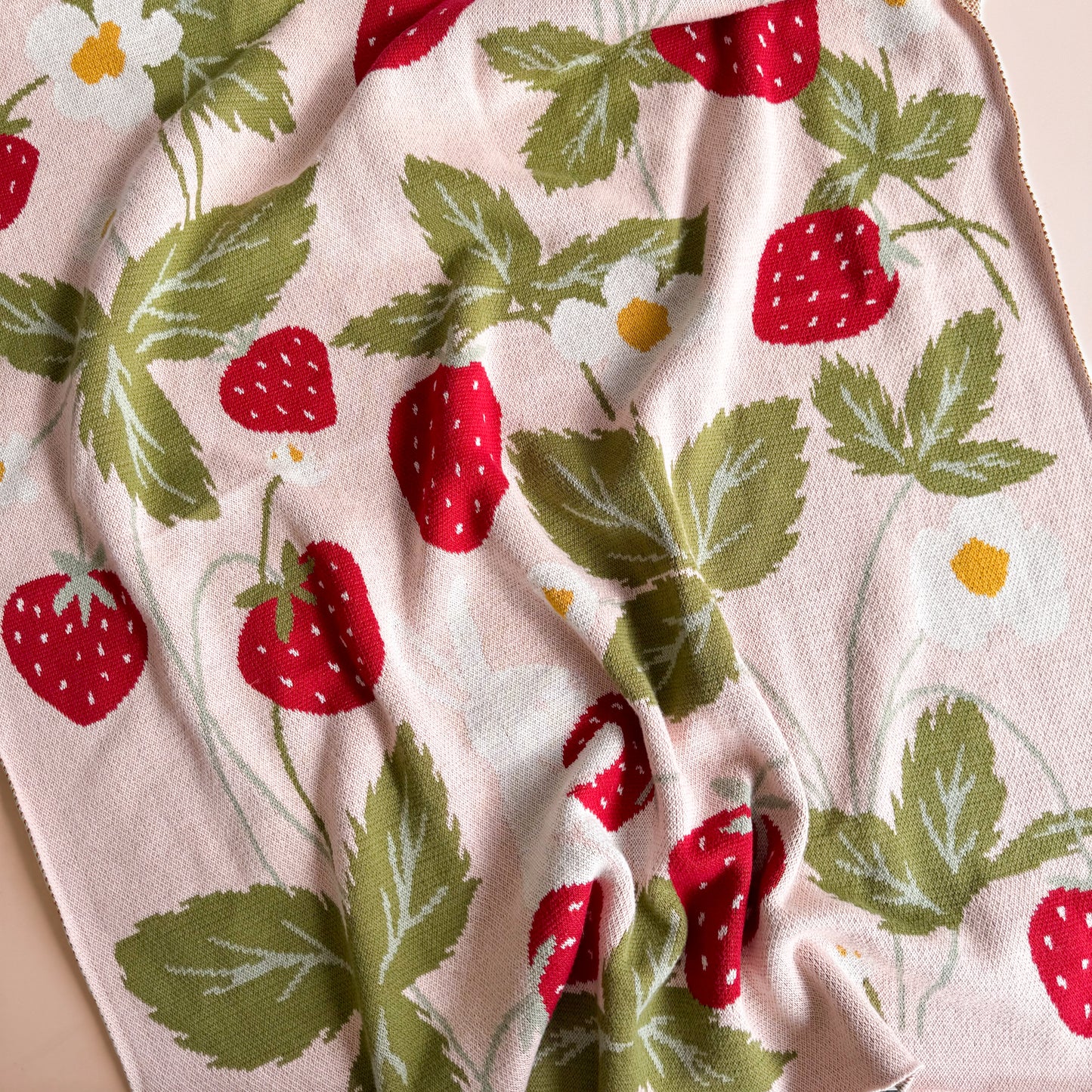 Strawberry Bunny Blanket | Organic Cotton
