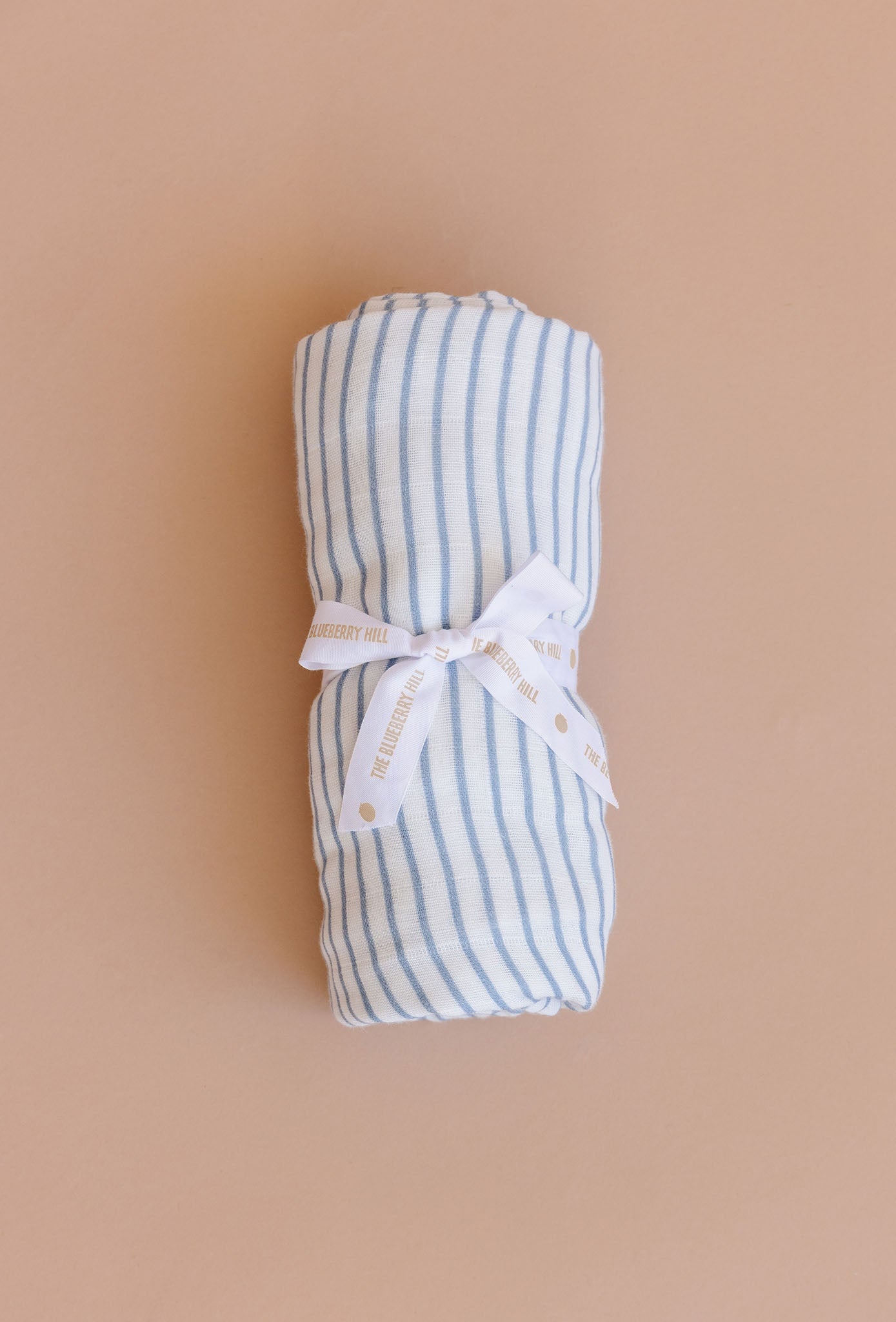 Blue Stripe Swaddle and Teether Set, Fox