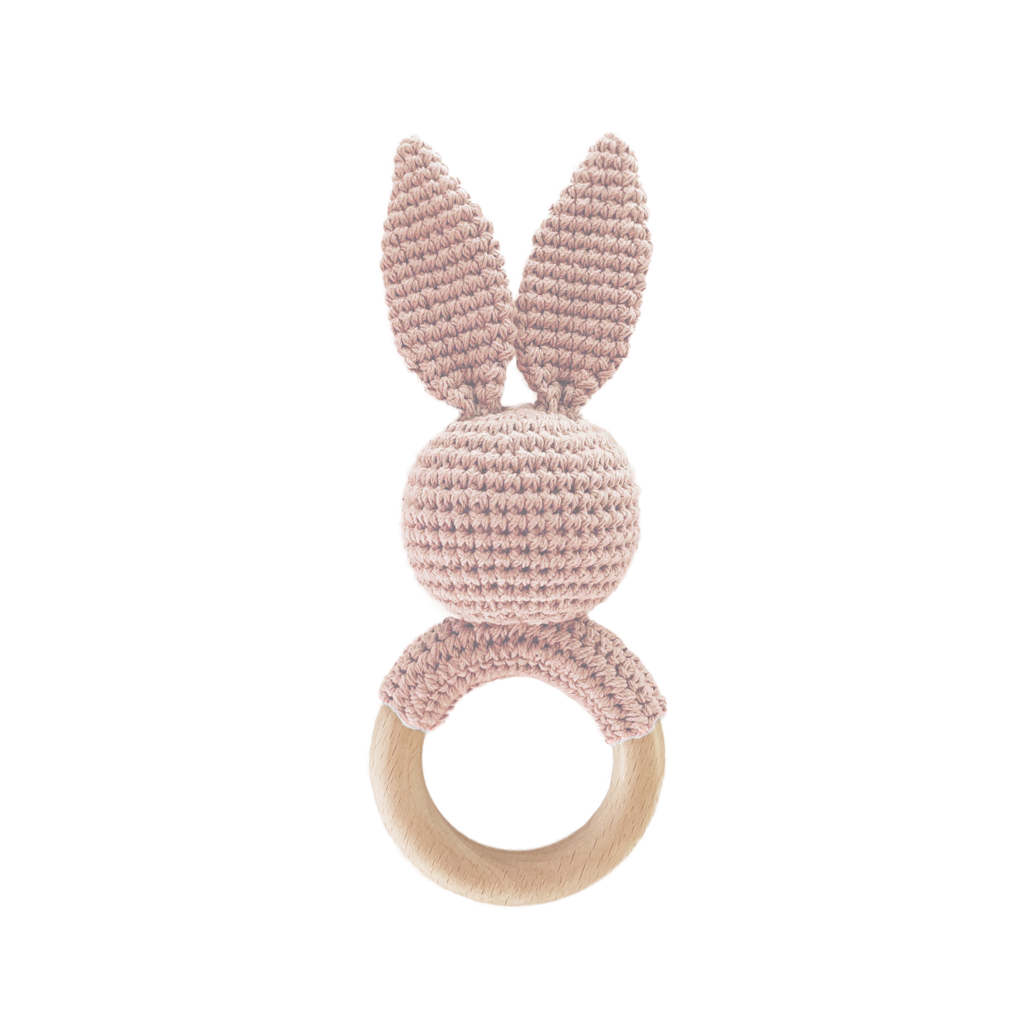 Bow Swaddle and Teether Set, Pink Bunny