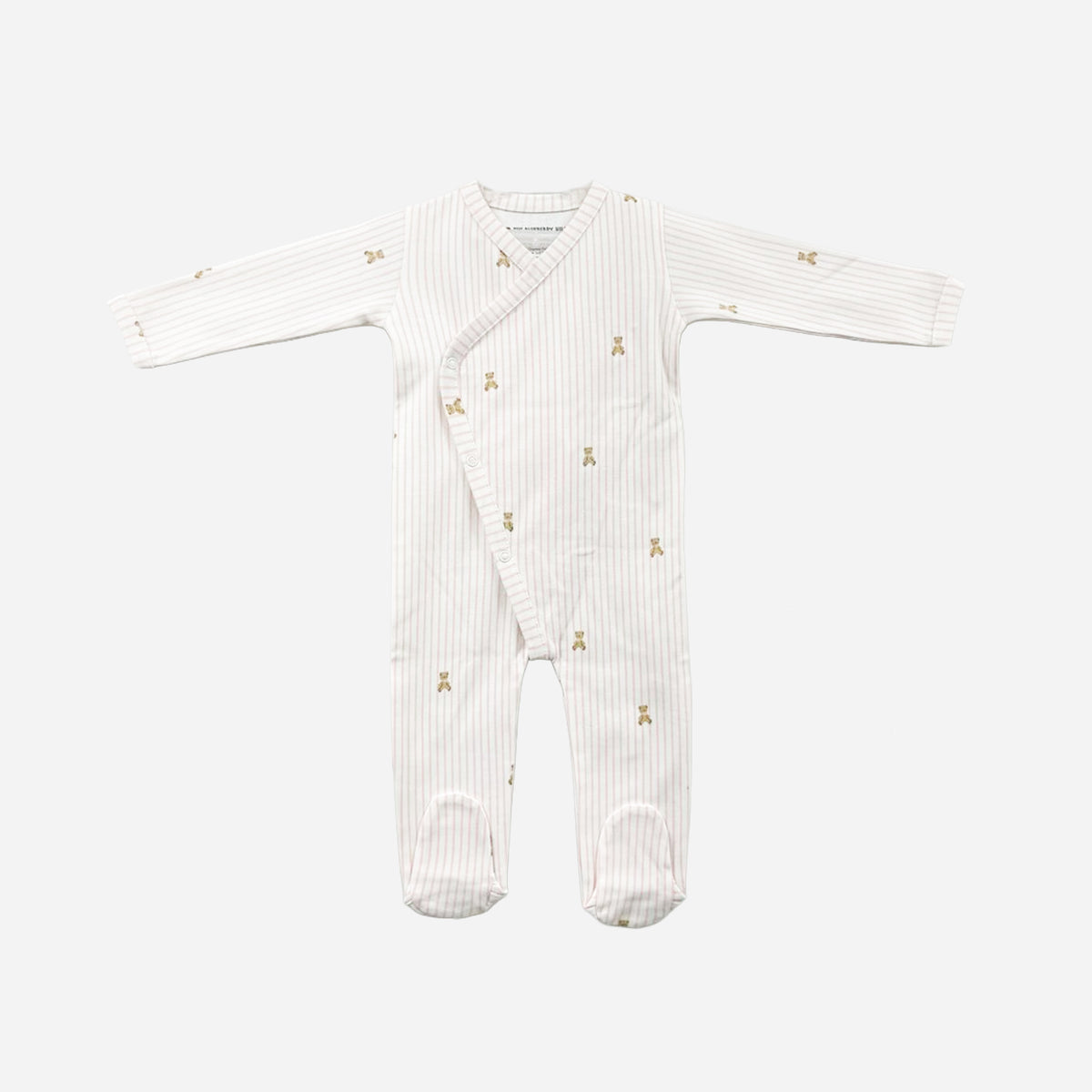 Knit Wrap Romper - Teddy Bear Pink