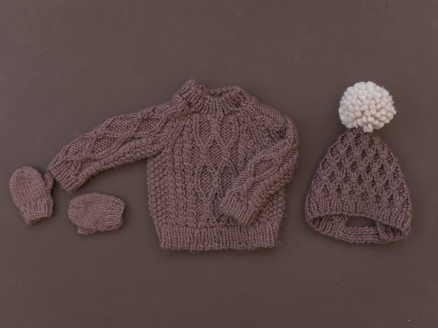 Classic Mittens, Mauve