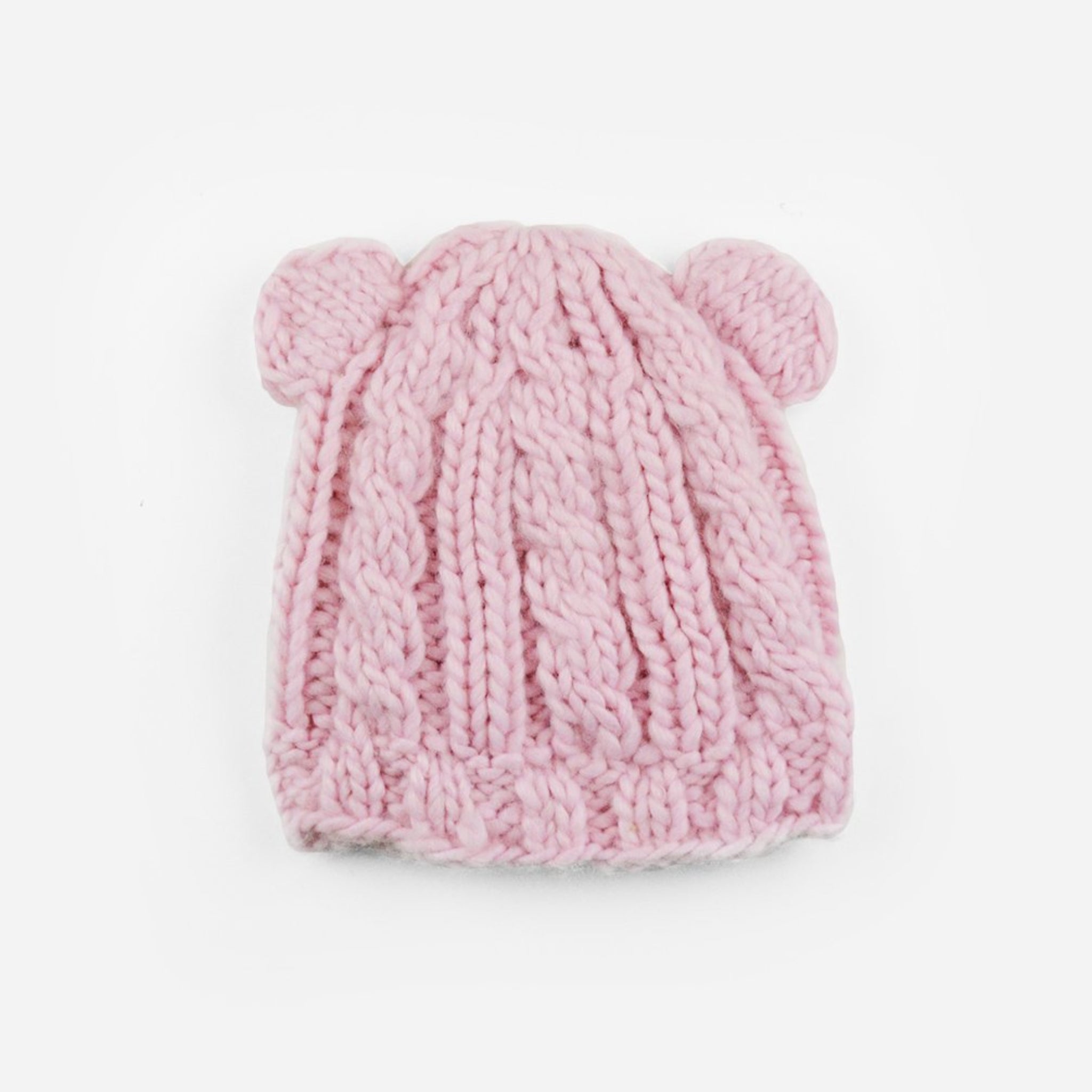 MJK Knits Plaid Name Earflap Hat Pink/White / Infant