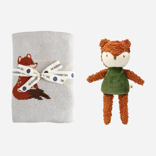 ABC Blanket and Rusty Fox Plush Set