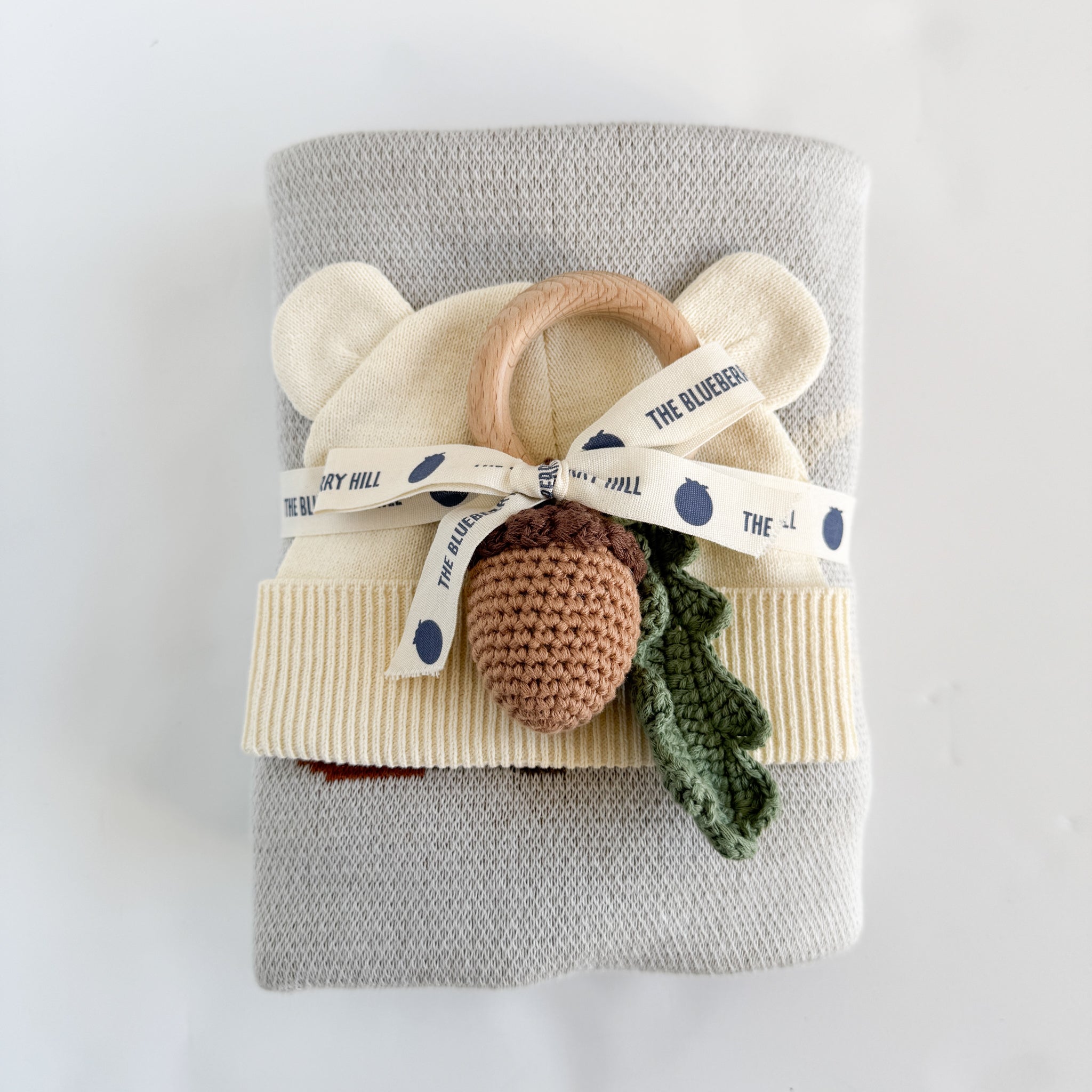 Baby Newborn ABC Woodland Blanket Organic Cotton Fox Rattle Gift
