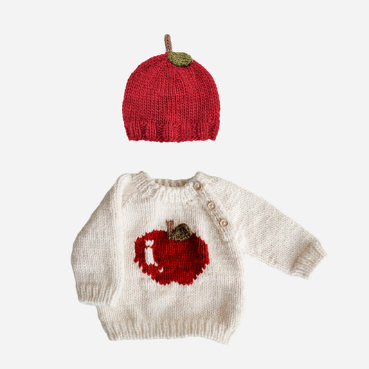 Apple Sweater and Hat Set