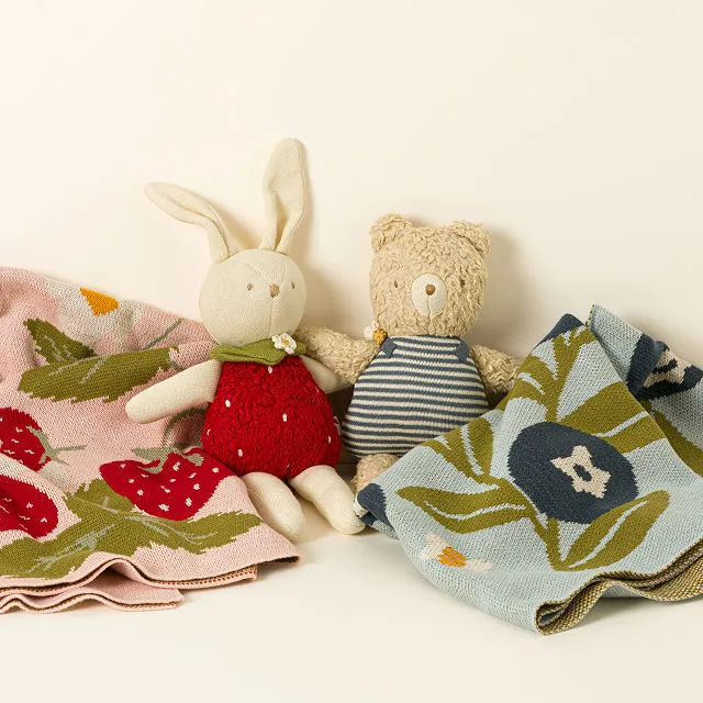 Blueberry Blanket and Henry Bear Plush Toy Set