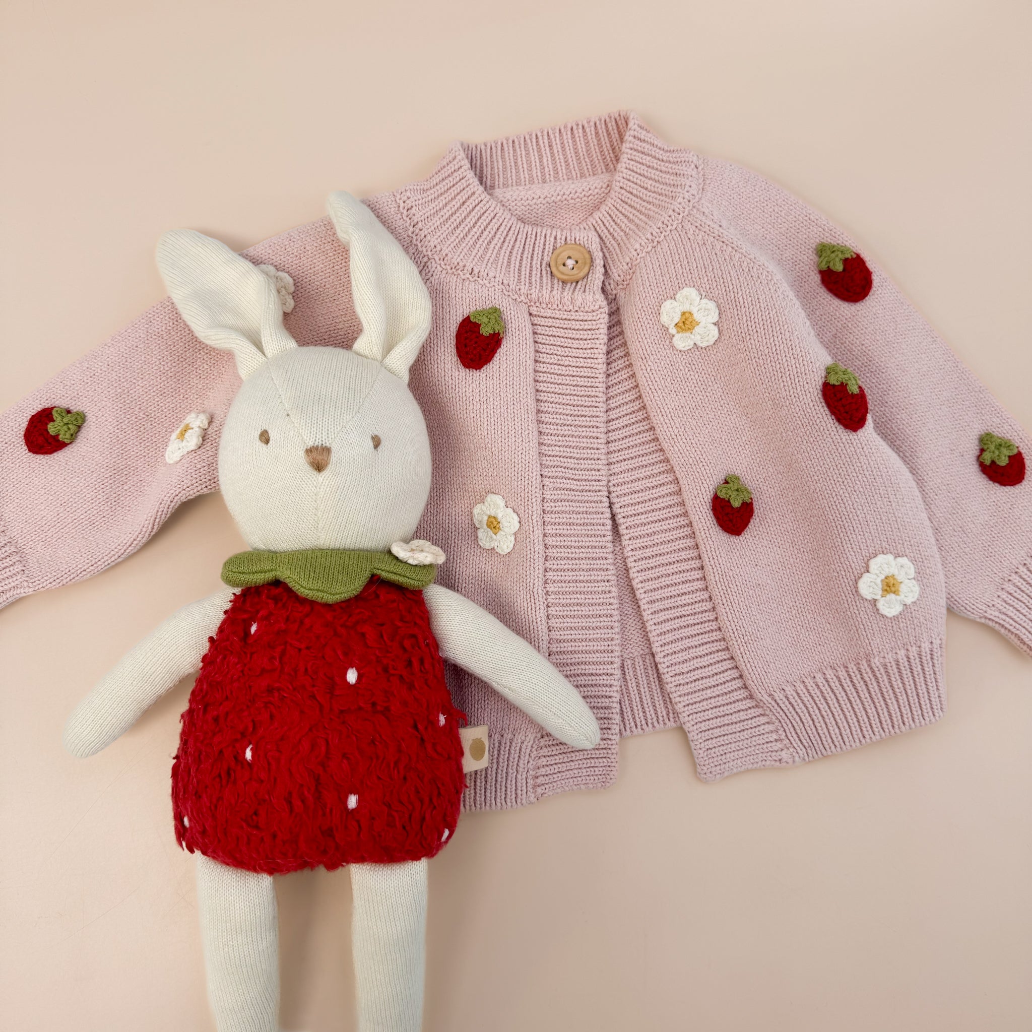 Cotton Strawberry Flower Cardigan, Blush – The Blueberry Hill