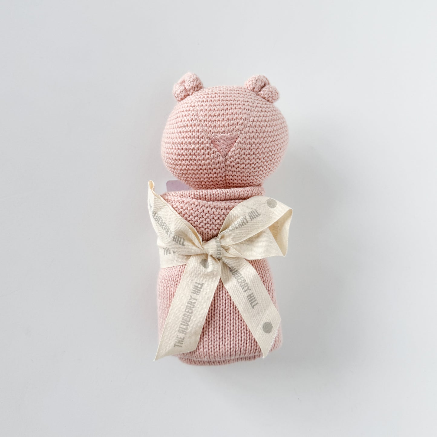 Organic Cotton Bear Lovey, Blush