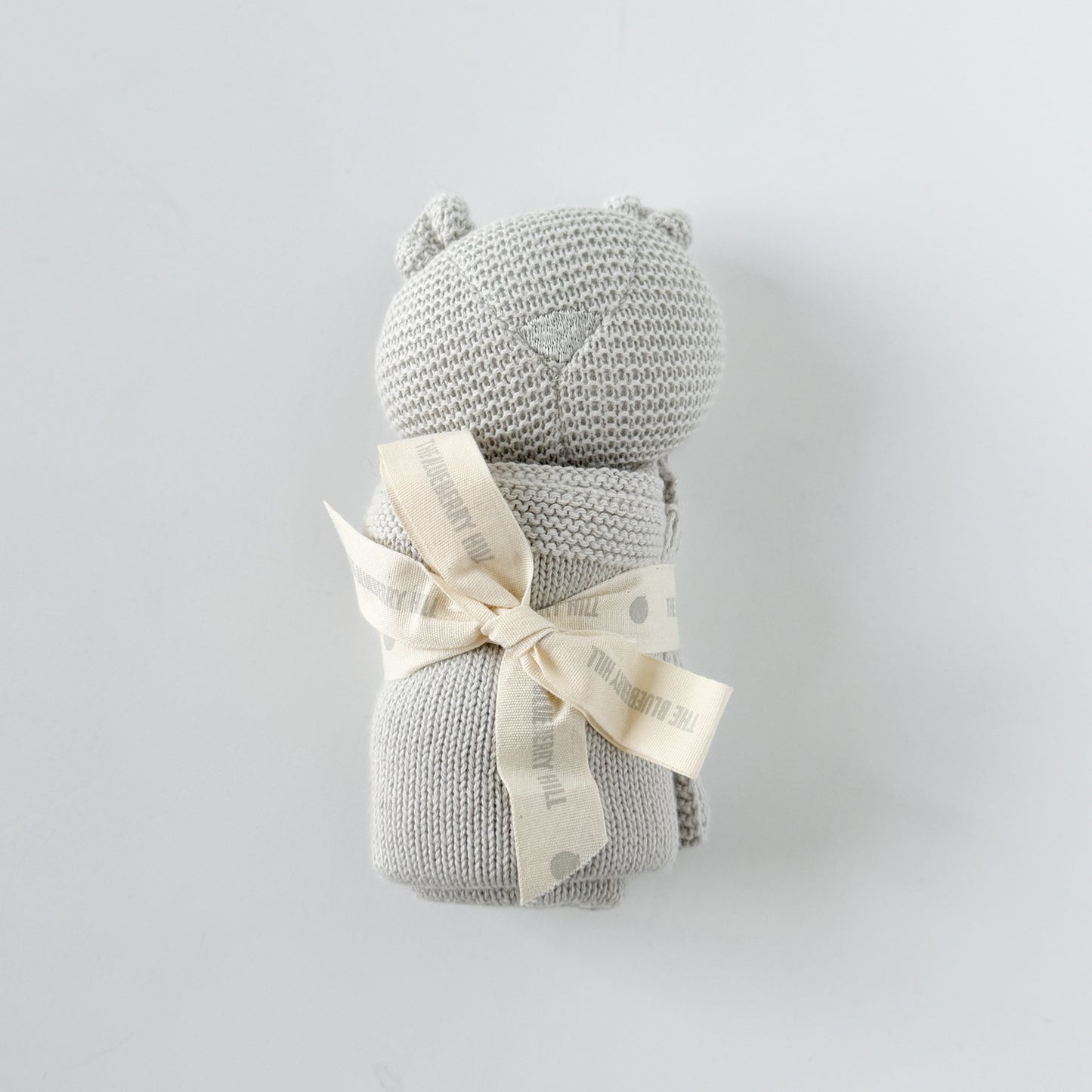 Organic Cotton Bear Lovey, Light Grey