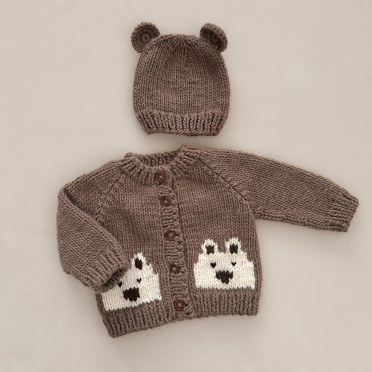 Bear Cardigan, Tan