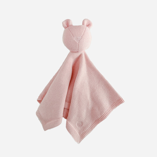 Organic Cotton Bear Lovey, Blush