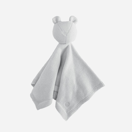 Organic Cotton Bear Lovey, Light Grey