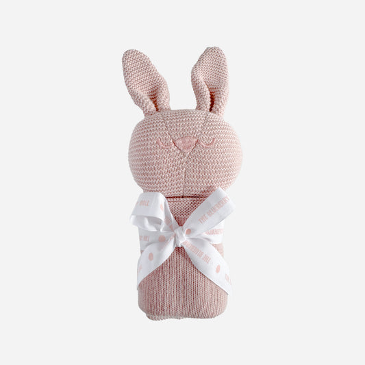 Organic Cotton Bunny Lovey, Blush