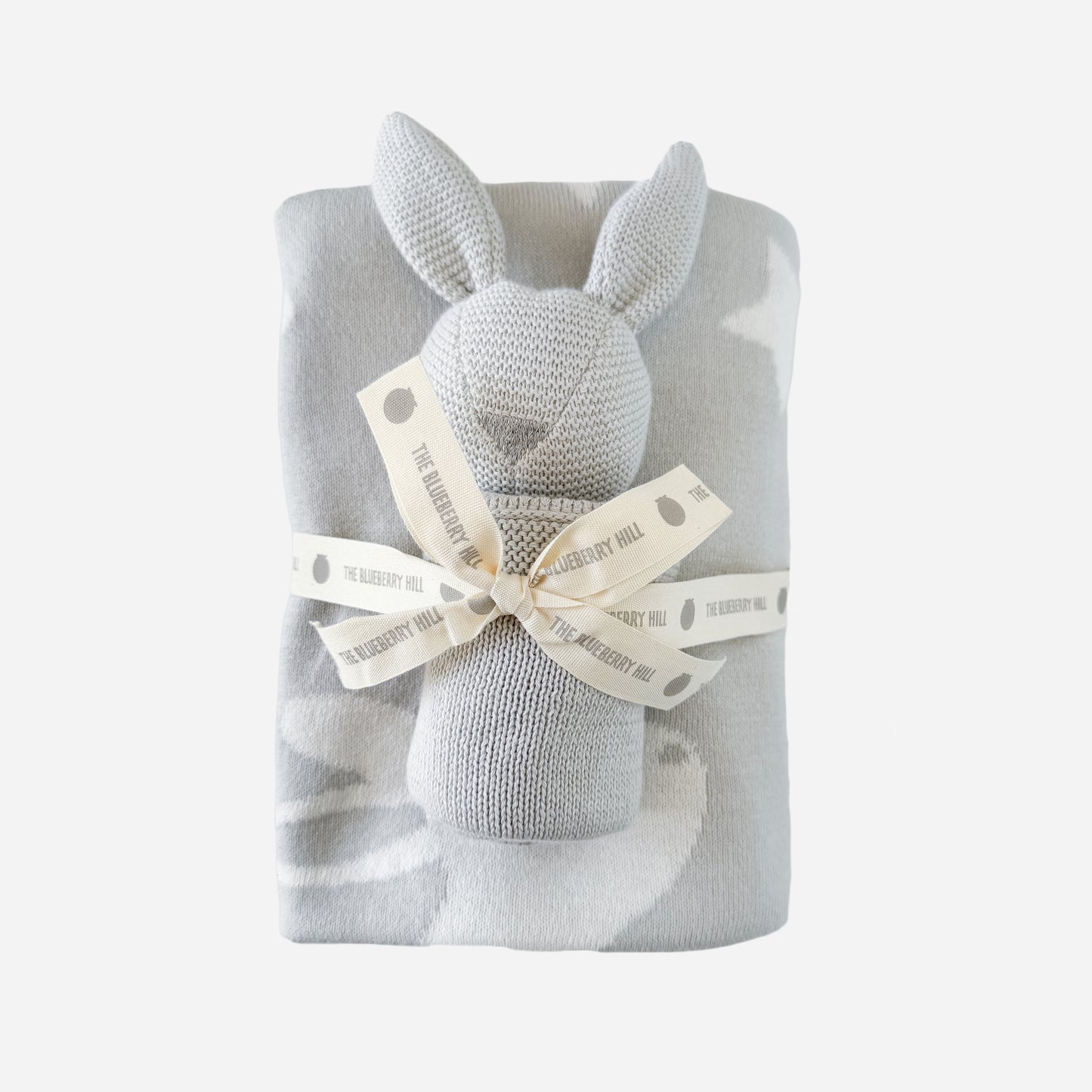 Organic Cotton Bunny Lovey, Grey