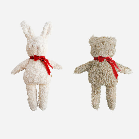 Charlie Bunny and Harper Bear Set - Red Bow