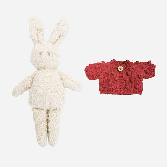 Charlie Bunny Plush and Plush Sweater Set, No Bow