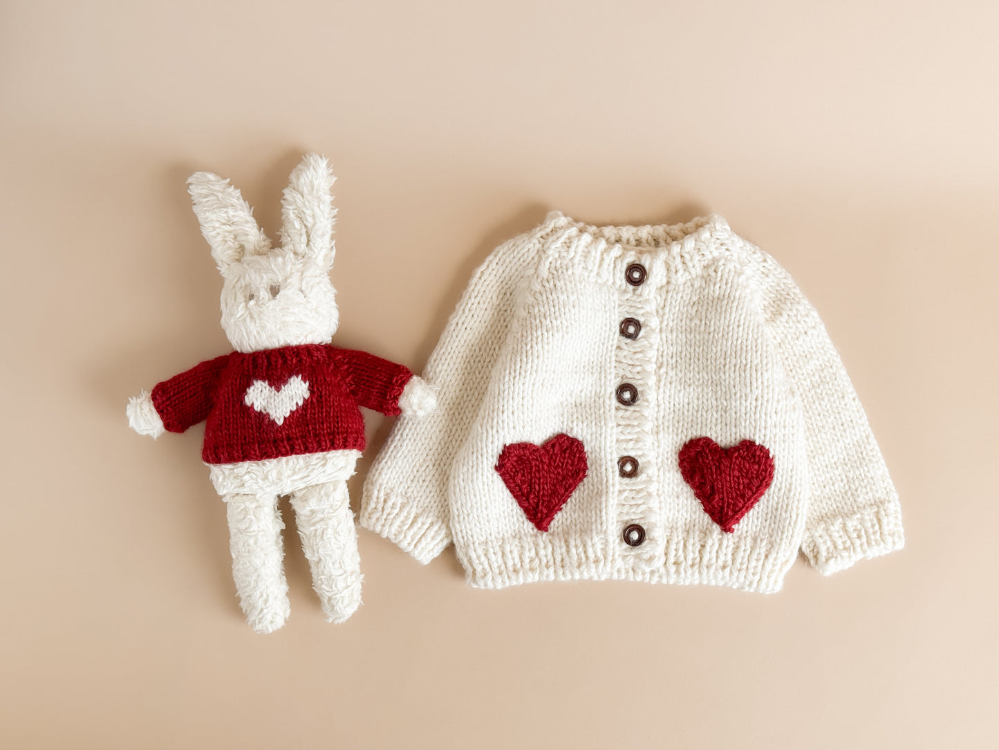 Plush Toy Clothing - Red Heart Sweater