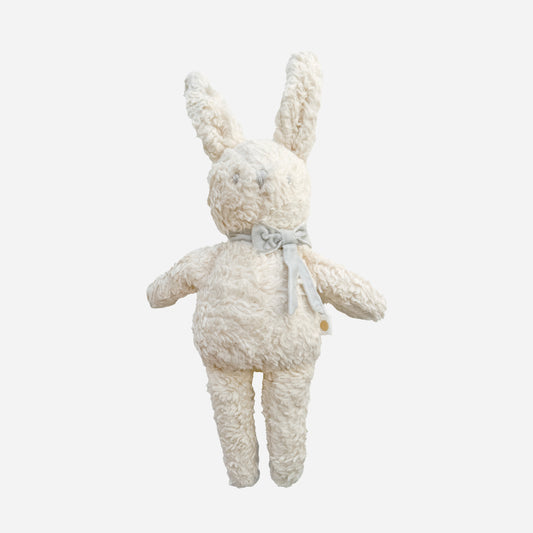 Charlie Bunny Plush Toy, Grey Bow