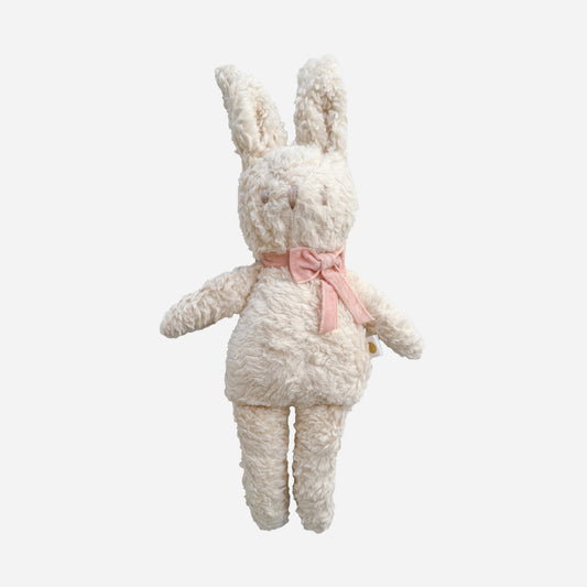 Charlie Bunny Plush Toy, Pink Bow