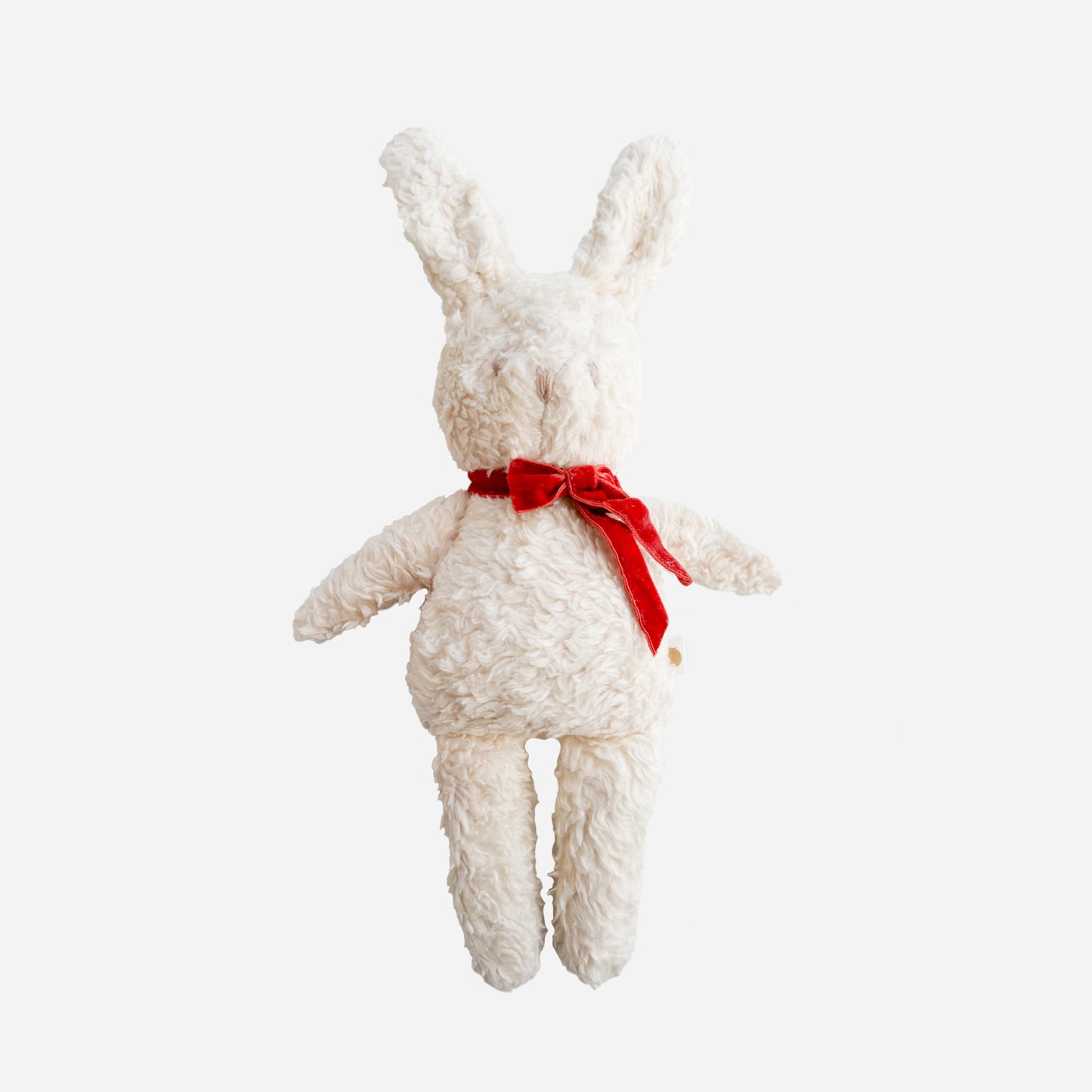 Charlie Bunny Plush Toy, Red Bow