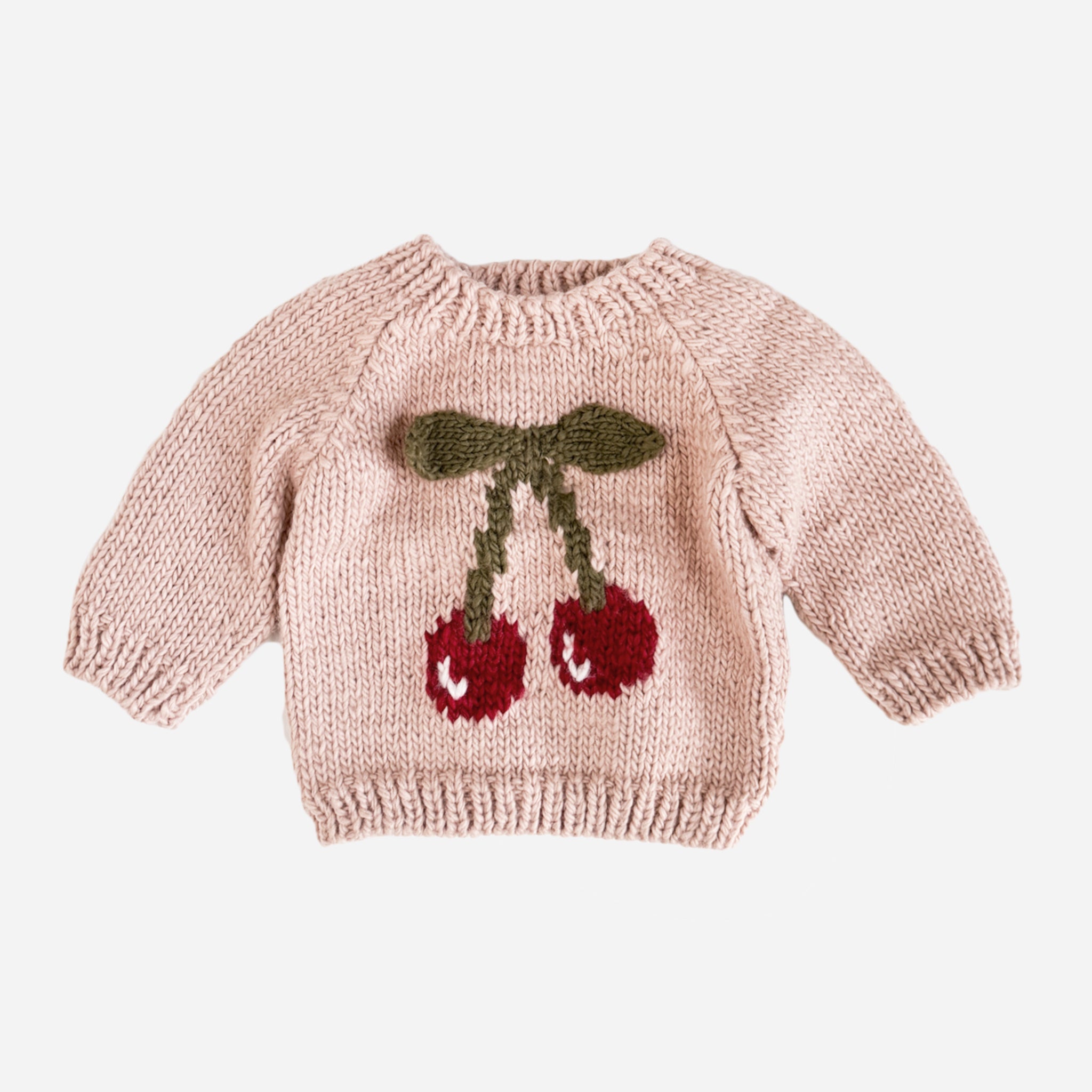 Cherry Pullover Sweater Baby & Kid Pink White – The Blueberry Hill