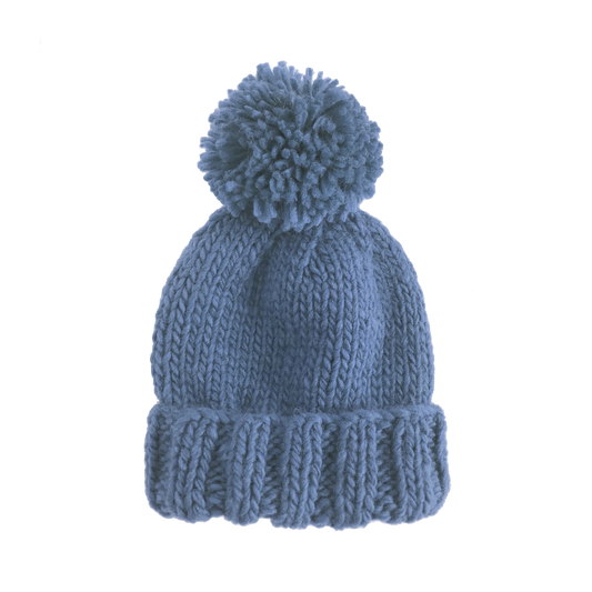 Classic Pom Hat - Blue