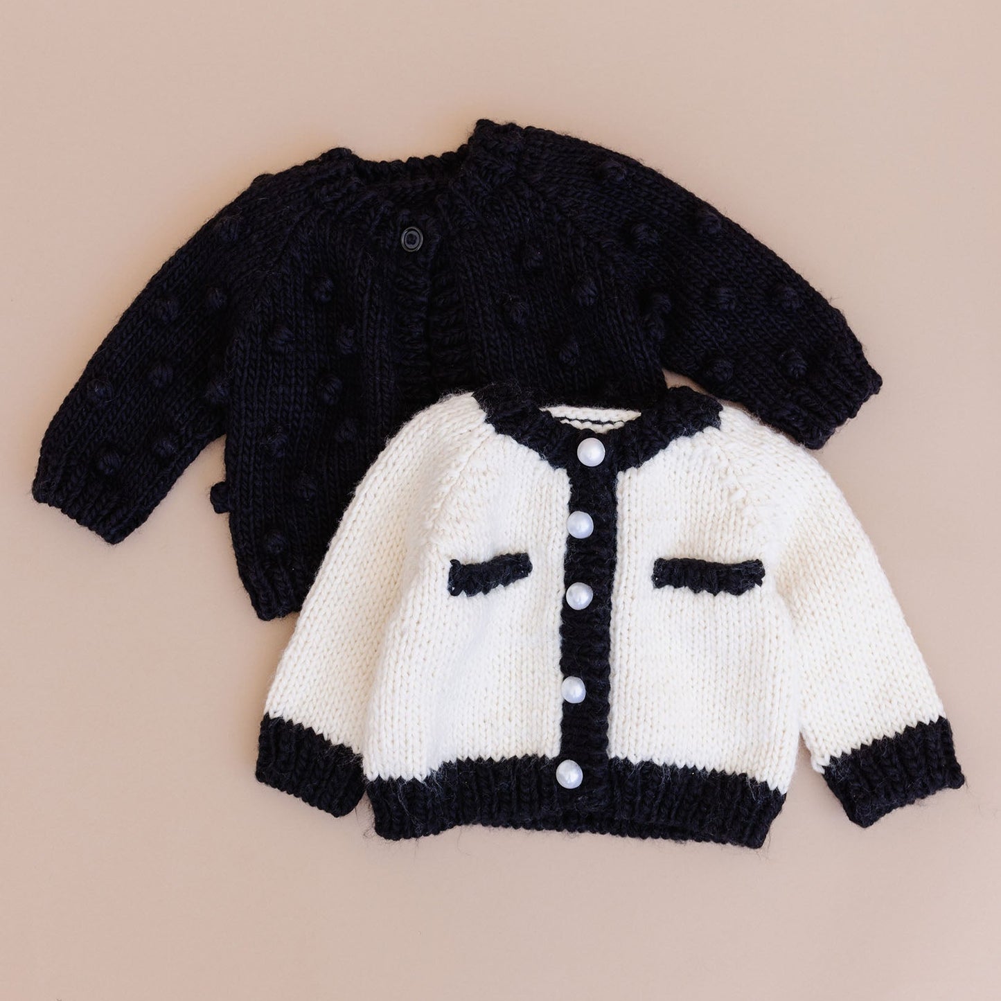 Coco Cardigan, Cream/Black