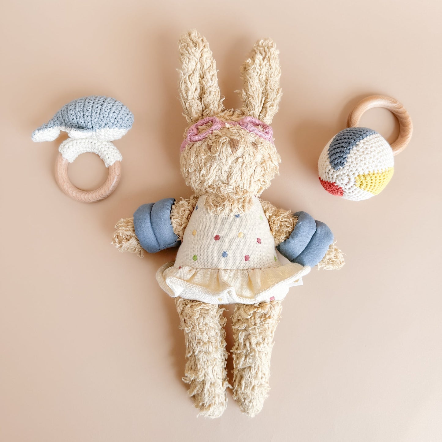 Cotton Crochet Rattle Teether Beach Ball