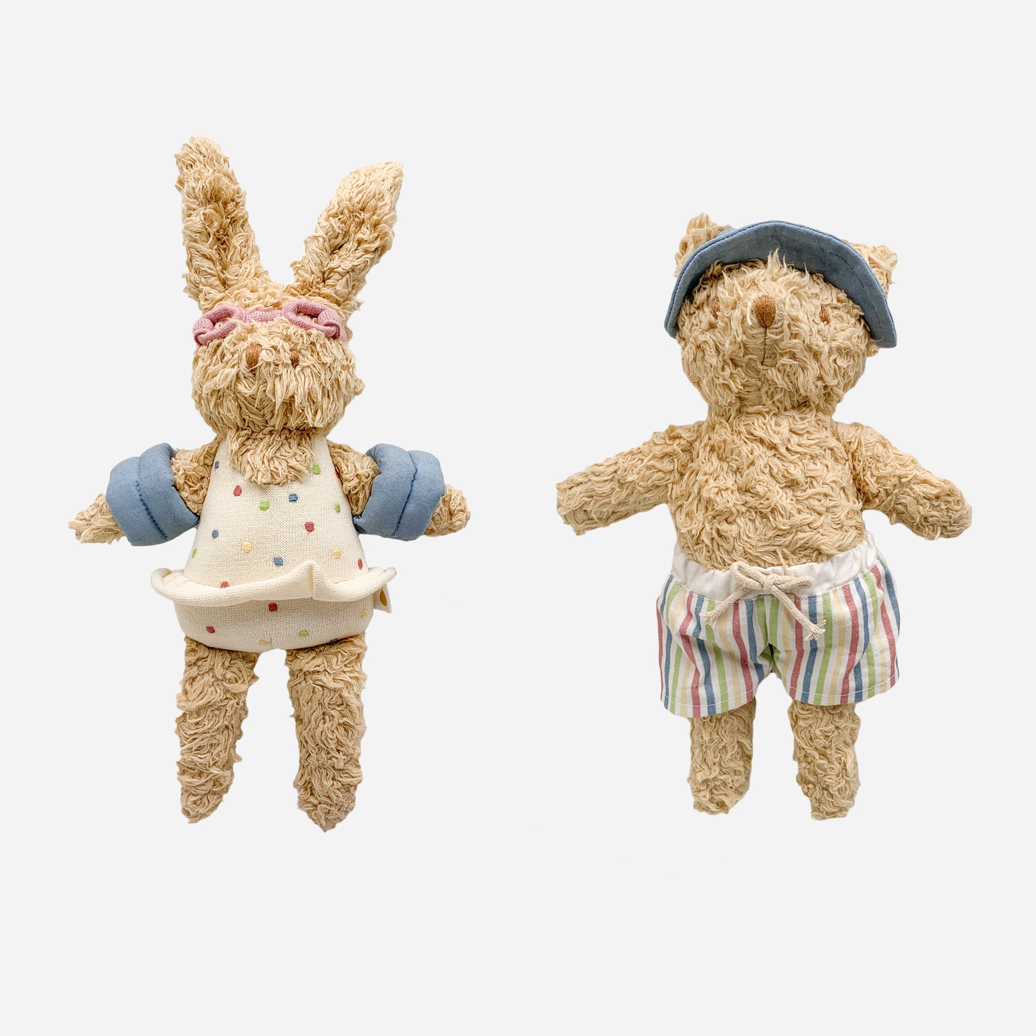 Coral Bunny and Eddie Bear Plush Set Summer Ocean Beach – The