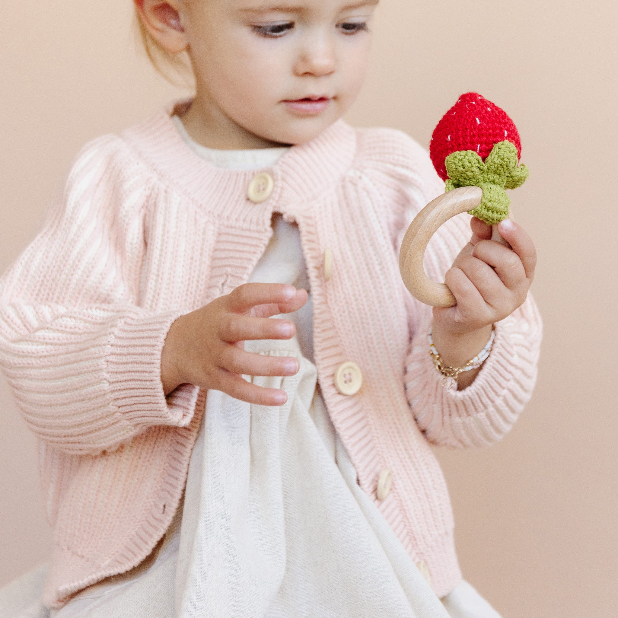 Cotton Crochet Baby Rattle Strawberry Red – The Blueberry Hill Cotton Crochet Baby Rattle Strawberry Red – The Blueberry Hill