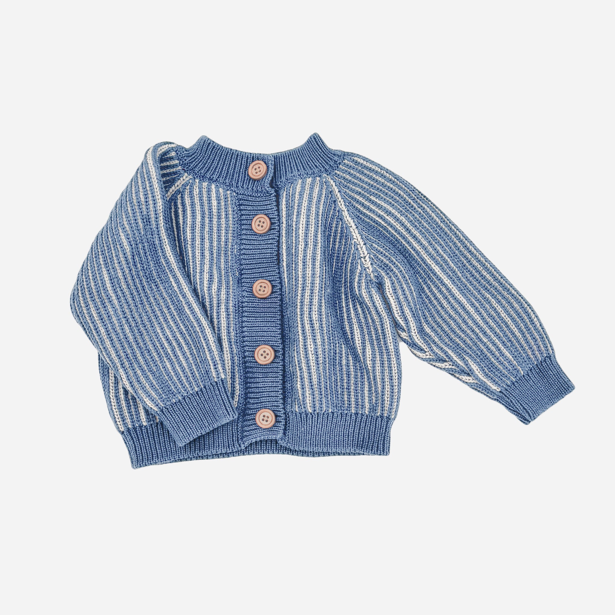 Cotton Brioche Baby Kid Cardigan, Dusty Blue – The Blueberry Hill