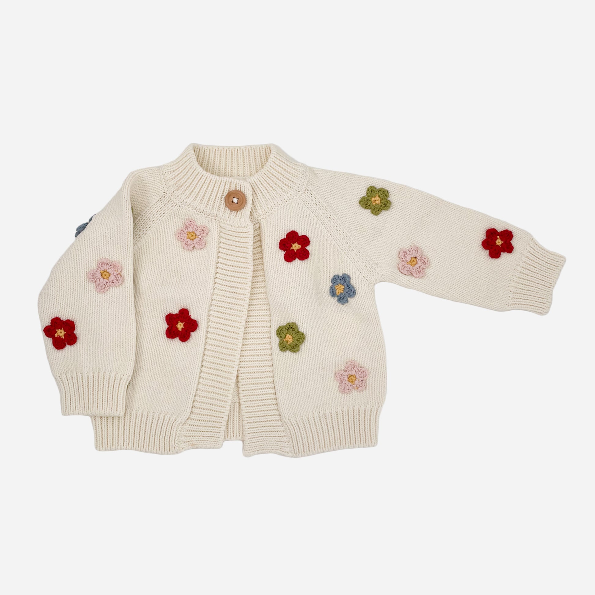 Cotton Flower Cardigan, Multi – The Blueberry Hill