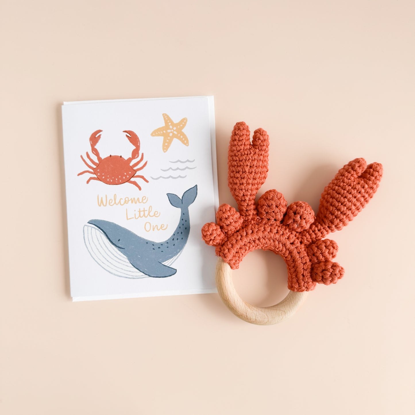 Cotton Crochet Teether Crab