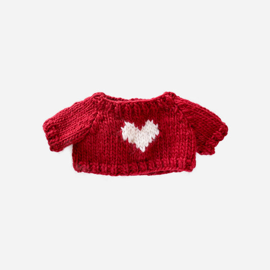 Plush Toy Clothing - Red Heart Sweater