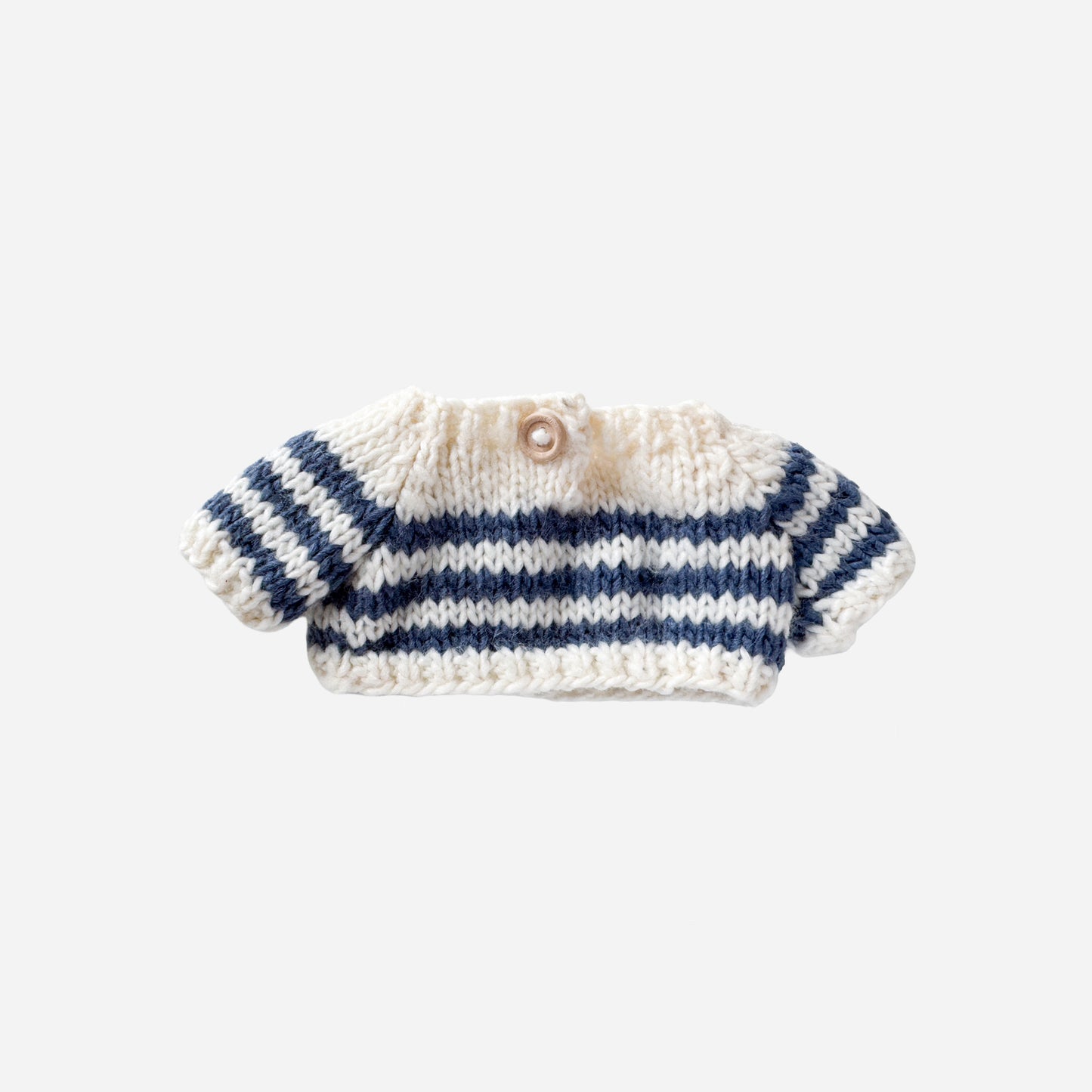 Plush Toy Clothing - Blue Stripe Heart Sweater