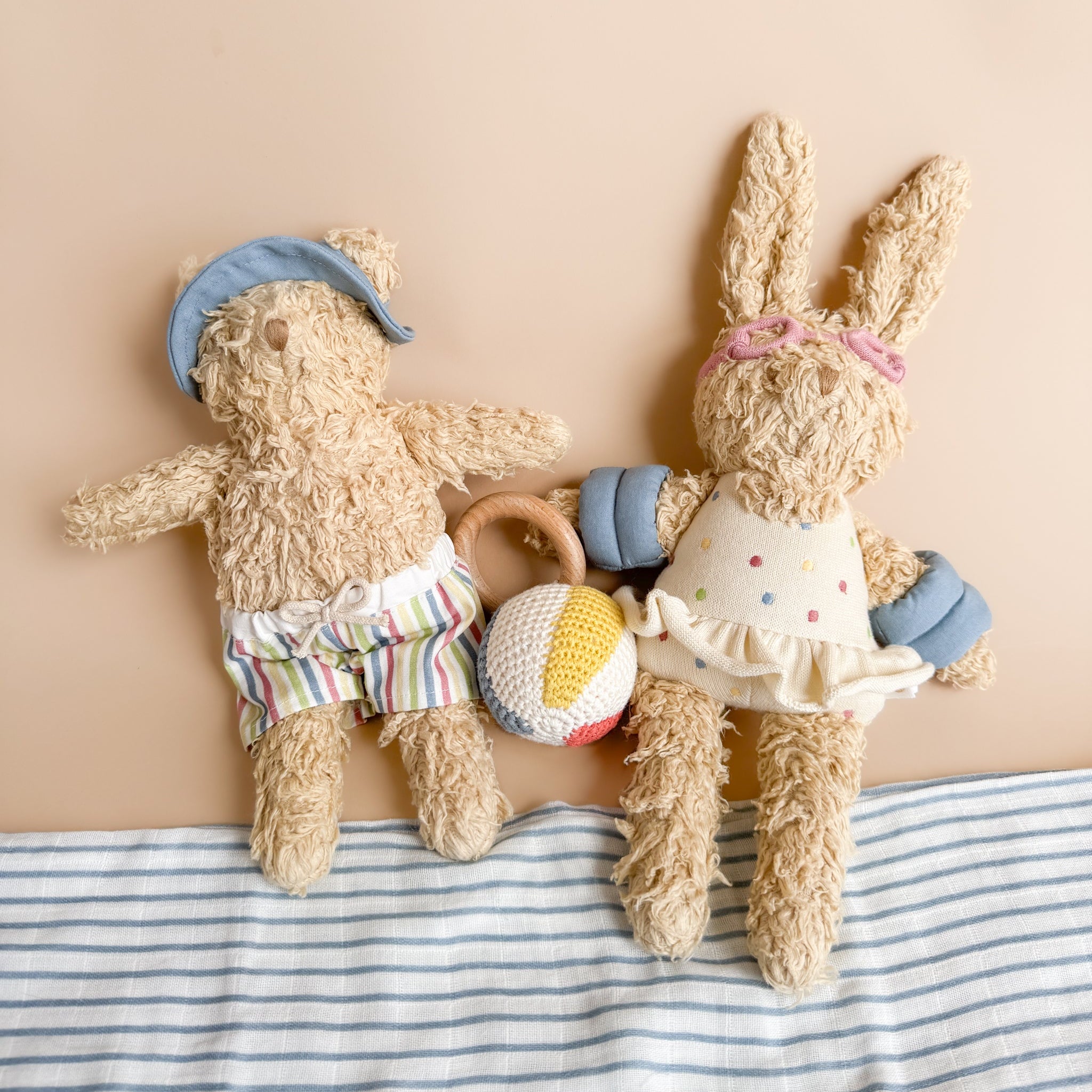 Beach Bunny Plush Doll Stuffed Toy Baby Kids Organic Summer